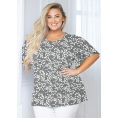 SHOWMALL Plus Size Clothes for Women Double Ruffle Short Sleeve Tunic Shirt Summer Tops Loose Fitting Clothing Comfy Womens Tops And Blouses - Womens plus size tunic tops are made of soft and lightweight fabrics to make you feel comfy in all seasons, especially in hot summer. It is a very cute and stylish tee shirt top with double ruffle that will definitely look elegant on your figure. Material: Plus size summer tops made of soft and lightweight fabric, is super breathable, stretchy and comfort Flowy Tops Summer, Plus Size Clothes For Women, Plus Size Summer Tops, Short Sleeve Tunic Tops, Plus Size Clothes, Short Sleeve Tunic, Ruffle Shorts, Plus Size Top, Tunic Shirt