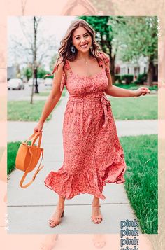 Caralyn Mirand Koch - vestido - pink - verão - street-style Fat Style, Curvy Women Dresses, Midsize Outfits, Look Plus Size, Travel Dress, Plus Size Fashion For Women, Curvy Outfits, Look Plus, Mom Style