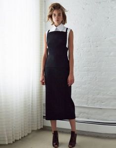 Pinafore dress, pattern №422 Rok Outfit, Black And White Outfit, Mode Tips, Apron Dress, Pinafore Dress, 가을 패션, 2015 Fashion, Mode Inspiration, Mode Style