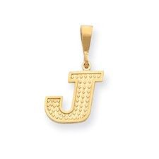 14k Gold Initial J Charm Initial J, The Letter J, Letter J, Gold Initial, Initial Letters, Gold Texture, Fine Jewellery Necklace, Gold Pendant, Personalized Jewelry