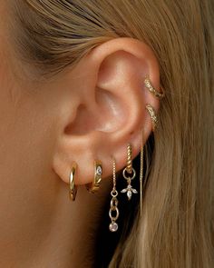 Eat Stack, Inexpensive Jewelry, Earrings Aesthetic, Solid Gold Earrings