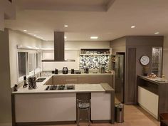 the kitchen is clean and ready for us to use in its new owner's home