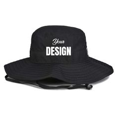 PRICES MAY VARY. 100% Polyester Made in the USA and Imported Toggle closure Hand Wash Only 100% polyester Unisex Unstructured Performance sweatband UPF 30 Ultra-violet protection Toggle adjuster on self-fabric chin strap Sewn eyelets Custom Stitching Logo texts Black Brimmed Breathable Hat, Black Breathable Bucket Hat For Outdoor Activities, Black Bucket Hat With Letter Print, Adjustable Black Bucket Hat With Letter Print, Casual Black Bucket Hat With Letter Print, Black Bucket Hat With Letter Print And Curved Brim, Brimmed Hats With Letter Print For Outdoor, Black Breathable Bucket Hat, Black Outdoor Hat With Visor