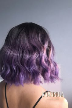 Dyed Wavy Hair Ideas, Purple Hair Ombre, Wig Maintenance, Purple Hair Short, Short Purple Hair, Flame Hair, Change Your Style