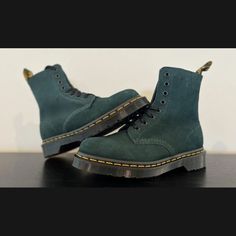 New Dr. Martens 1460 Pascal Suede Lace Up Boots Women's Size 6 Forest Green. Men’s Size 5, Women’s Size 6. Color Is Forrest Green. Brand New Without Box. Unique Color Way. All Orders Ship In 1 Business Day. Classic Green Winter Boots, Dr Martens 1460 Pascal, Lace Up Boots Women, Forest Green Color, Suede Lace, Green Suede, Doc Martens, Moto Boots, Dr. Martens