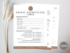 the bridal hairstyling certificate is next to some pamperant sticks on a table