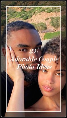 the couple is holding each other in their arms and posing for a photo with the caption that reads, 29 + adorable couple photo ideas