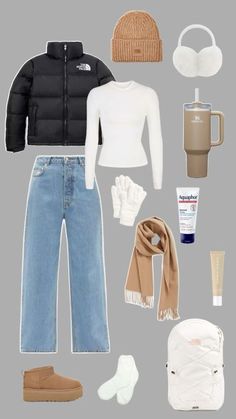 Winter Girl Outfits Aesthetic, Cute Cold Day Outfit Casual, Aesthetic Cold Winter Outfits, Winter Outfit Ideas College, Cold Winter Casual Outfits, Nyc Winter Clothes, Outfit Ideas For School In Winter, Outfit For Trip Winter, Winter Outfits Cold For School