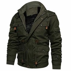 Product Description * Item:Mens Winter Fleece Lined Jacket Warm Casual Tactical Hooded Coat Outwear Tops * Condition: 100% Brand New * Color:green black khaki  * Size:Asian S-5XL * Package:1pc Coats (without any accessories ）    Please note: 1.Please allow a little error due to manual measurement. 2.The color maybe a little difference because of the light,screen reflection etc. 3.If you are not sure what size to choose, you can tell us your height and weight, we will recommend the right size for you. Shipping 1. Your Item(s) will be shipped within 5-15 business days once payment received. 2. Standard shipping to US/UK,you may can get it in 10-20 Business days.   Standard Shipping for Airmail via Post Office 11-30 business Days Come(approximately within 30 days) ship to other country. 3.if Cargo Coat, Winter Elements, Men Winter Jacket, Mens Military Jacket, Harsh Winter, Tactical Jacket, Pilot Jacket, Jacket Outdoor, Graduation Outfits