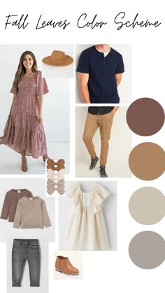 the fall color scheme is shown with neutrals and browns