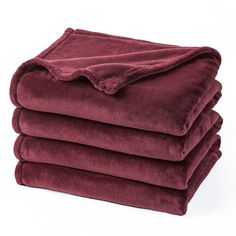 PRICES MAY VARY. Upgraded Softness & Coziness: PHF plush blanket is made of 300GSM upgraded microfleece-each fiber contains 160 count sub-fiber, obviously of higher density than normals. The length of each fiber is 6mm, 1mm longer than normals-Upgrade microfleece material offers wool-like luxurious feeling and features better warmth, softness and breathability. Our blanket is perfect by itself for daily use or as an extra sheet on cold nights, offering extreme comfort and fresh sleeping experien Blanket For Bed, Twin Blanket, Bed Couch, Lightweight Blanket, Couch Chair, Chair Sofa, Sofa Blanket, Cozy Flannel, Red Burgundy