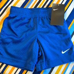 Brand New Infant Shorts. Blue. Size 2t Sporty Blue Bottoms For Playtime, Blue Bottoms For Playtime In Spring, Casual Blue Shorts For Playtime, Toddler Basketball, Boys Nike Shorts, Boys Basketball Shorts, Nike Tempo Shorts, Black Nike Shorts, Nike Athletic Shorts