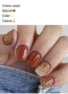 Fall Color Nail Designs Autumn, Thanksgiving Gel Nails Short, Unique Fall Nails, Luminary Nails, Aesthetic Mode, 2024 Nails, November Nails, Fall Gel Nails, Cute Nails For Fall