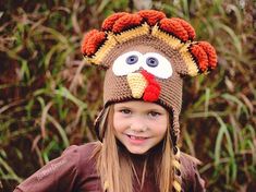 DinDon the Turkey Hat PDF Crochet Pattern Instant Download CROCHET LEVEL: Easy FORMAT: PDF, 22 pages, 3.7 MB (mobile devices friendly). The pattern is written row-by-row using US crochet terms, it also includes many diagrams and photos (easy to follow). LANGUAGE: English 8 SIZES: From 6 months Crochet Animal Hats, Dragon Hats, Turkey Hat, Red Heart Super Saver Yarn, Animal Hats, Crochet Diagram, Crochet Hat Pattern, Half Double Crochet, Crochet Animals