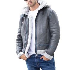 🌟 Introducing our top-tier B3 Bomber Jacket - a genuine masterpiece made from 100% original lambskin. This Grey fur coat is the epitome of winter warmth, with its B3 flight jacket design and impeccable craftsmanship. 🧥❄️ Not only does this aviator jacket for men exude style, but it also offers complete comfort. The shearling lining ensures you stay cozy even in the harshest winter. Speaking of style, our handmade creation shines brilliantly, showcasing the exceptional care we put into each pie Grey Fur Coat, Grey Leather Jacket, Grey Fur, Aviator Jacket, Aviator Jackets, Custom Jacket, Flight Jacket, Tailored Jacket, Jacket Design