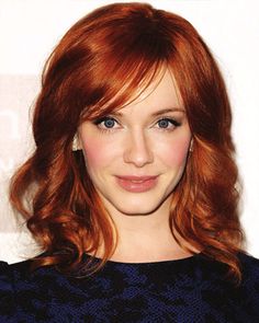 Christina Hendricks Hollywood Hair, Hair Red, Copper Hair, Christina Hendricks, Red Hair Color, Strawberry Blonde, Ginger Hair, Hair Dos, Shoulder Length