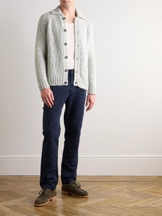 DESIGNED BY MR PORTER. If you aren't so familiar with alpaca knitwear, allow Mr P. to introduce you with this classic cardigan, it's knitted from a blend that feels joyfully soft and squidgy. The grey hue will coordinate with so many outfits. Casual Long Sleeve Alpaca Cardigan, Cozy Alpaca Cardigan, Men’s Cardigan Sweater Outfit, Cozy Oversized Alpaca Cardigan, Cardigan For Men, Affordable V-neck Men's Cardigan, Mr P, Classic Cardigan, Summer Sunglasses