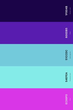 three different colors are shown in the same color scheme, one is purple and the other is blue