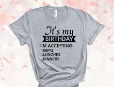 It's My Birthday Shirt, My Birthday Party Tee, Birthday Party Tee, Birthday Shirt, Birthday Gift Tee, Funny Birthday Tee, Cute Birthday Tee  HOW TO ORDER  → Please pick your t-shirt type and size. → Please pick your t-shirt color → Select the quantity → Click add to cart  SIZE  → We have size chart on under t-shirt color charts.  ABOUT PPRODUCT  Brand of Shirts :BELLA CANVAS Solid Colors: %100 Cotton Heather Colors: %52 Cotton %48 Polyester All type shirts are very soft  MATERIAL CARE INSTRUCTIO Adult Birthday Shirts, It's My Birthday Shirt, Birthday Graphic, Birthday Squad Shirts, Funny Birthday Shirts, It S My Birthday, It's My Birthday, Cute Birthday, Birthday Party Shirt