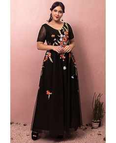 Buy Custom Black Tulle Formal Dress Vneck with Colorful Flowers Embroidery High Quality at wholesale price online. Free shipping and pro custom service since 2009. Multicolor V-neck Embroidered Dress With Floral Details, Multicolor V-neck Dress With Floral Embroidery, Embroidered V-neck Dress, Embroidered Multicolor V-neck Dress, V-neck Floral Print Dress With Multicolor Embroidery, Black V-neck Dress With Floral Embroidery, Multicolor Embroidered V-neck Dress With Floral Print, V-neck Dress With Multicolor Embroidery, Unique Prom Dresses 2020