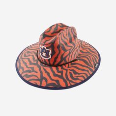 Camping trips. Beach days. Gamedays. Keep the sun out of your eyes and your team spirit on your head with the Auburn Tigers Thematic Straw Hat. Features All-over team-colored design so you can rep the team in style Thematic, team-specific pattern that will look great with the rest of your team apparel Sturdy straw construction that makes this a fit for your summer style Embroidered team logo display, in case there were any doubts where your allegiances lie Black lace chin string for a comfortabl Team-colored Hat For Fan Merchandise With Team Spirit, Team-colored Hats For Sports Season Fan Merchandise, Sports Fan Team-colored Hat For Fan Gear, Team-colored Sports Fan Hat With Curved Brim, Suns Out, Auburn Tigers, Team Apparel, Face Cover, Straw Hat