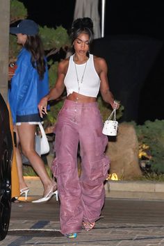 Harvey Outfits, Nobu Malibu, Lori Harvey, Looks Black, Pink Pants, Latest Pics, Lookbook Outfits