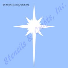 a white christmas star on a blue background