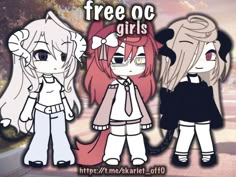 Gacha Girl Oc, Free Gacha Life Oc, Gacha Free Oc, Gacha Life Sleep Outfits, Disney Drawing Tutorial, Gacha Base Poses Cute, Gacha Fits, Gacha Life Oc Ideas, Free Ocs