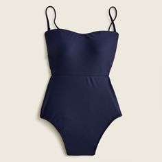 We re-imagined every single suit in our swim collection using over 60 percent recycled materials to help keep waste out of oceans and landfills. We crafted this one from a special fabric that incorporates recycled nylon. An update to the '90s classic style, this one-piece features pretty tie-back detail that also provides customizable support. Navy Bathing Suit, Camel Outfit, Greece Outfit, Blue One Piece Swimsuit, Blue One Piece, Floral One Piece Swimsuit, Striped One Piece, One Piece Swim, The Gray