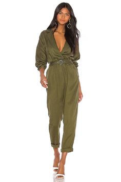 My Revolve - Favorites - REVOLVE Green Jumpsuit, Classic Heels, Surplice Neckline, England Fashion, Sophisticated Dress, Norma Kamali, Friends Fashion, Revolve Clothing