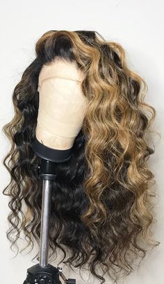 American Hairstyles, Human Wigs, Curly Hair Extensions, Remy Human Hair Wigs, Scene Hair, Blonde Ombre, Lace Frontal Wig, Remy Human Hair