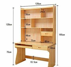 wooden desk with drawers and shelves measurements