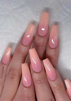 Ombre Nail Design, Natural Gel Nails, Pink Ombre Nails, Ombre Acrylic Nails, Pink Gel, Colorful Nails, Ombre Nail Designs, Nail Art Ombre, Nail Beauty