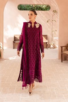 Azure Orchid Obsession Ensembles Festive 3 PC Eid Prets 2024 Elegant Purple Printed Set, Purple Long Sleeve Sets With Digital Print, Latest Pakistani Fashion, Latest Pakistani Dresses, Dark Purple Dresses, Designer Suits Online, Pakistani Clothes Online, Pakistani Dresses Online, Chiffon Sleeves