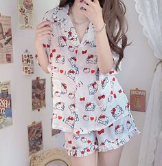 Pajamas Aesthetic, Night Gown Dress, Soft Girl Clothes, Egirl Clothes, Aesthetic Clothing Stores, Style Kawaii, Cute Sleepwear, Pajama Suit