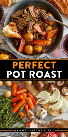 This main course idea is one of the things to make with chuck roast! Simmered with potatoes and carrots in saucy goodness, this is the perfect pot roast recipe. Enjoy this family-friendly dinner! The Best Pot Roast, Perfect Pot Roast, Best Pot Roast, Pot Roast Recipe, Carrots Potatoes, Roast Recipe, Pot Roast Recipes, Chuck Roast, Roast Recipes