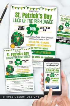 st patrick's day flyer and ticket design