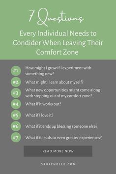 the 7 questions every individual needs to consider when leaving their comfort zone