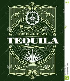 tequila label with the words tequila on it