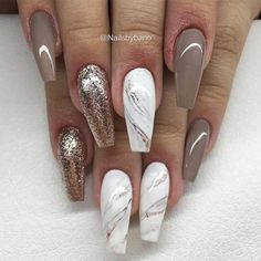 Manicure Fall, Graduation Nail Designs, White Coffin Nails, Glitter Manicure, Graduation Nails, Glitter Eyeliner, Wedding Nails Design