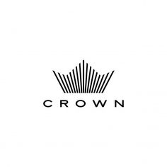 the crown logo is black and white on a white background, it appears to be an abstract design