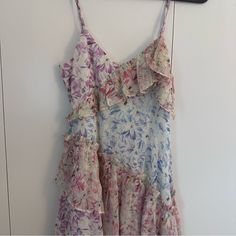 Nwt. Newport Sweet Kisses Asymmetrical Dress. Original $575 Purple Ruffled Midi Dress For Garden Party, Fancy Summer Dress, Loveshack Fancy, Kiss Dress, Sweet Kisses, Garden Dress, Lace Dress Black, 80 Dress, Crepe Dress