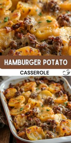 hamburger potato casserole with cheese and sausage