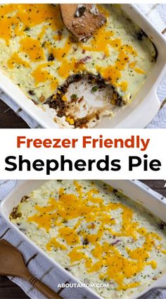 this is an image of freezer friendly shepherds pie