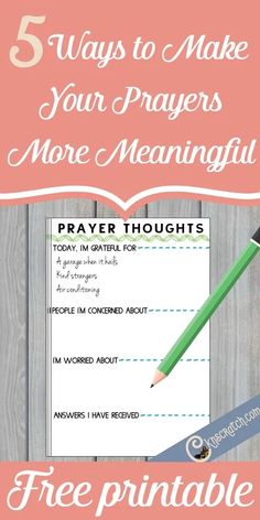 the 5 ways to make your prayer more meaningful and free printables for kids