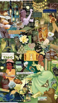 the princess and the frog collage