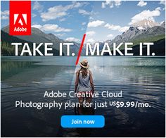 an ad for adobe creative cloud, with the caption take it / make it