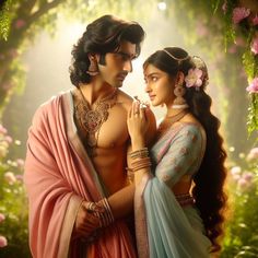 Epic Characters, Beautiful Wallpapers For Iphone, Couple Dp, Romance Art, Indian Paintings, Indian Wedding Outfits