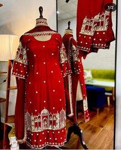 Latest Punjabi Suits, Bridal Suit, Wine Colour, Embroidery Suit, Makeup Images, Dresses Traditional, Bridal Attire, Guru Pics