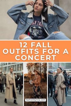 Trendy Concert Outfits Casual, Outdoor Fall Concert Outfit Ideas, Indoor Concert Outfit Ideas, Outdoor Concert Outfit Fall, Fall Outdoor Concert Outfit, Fall Concert Outfit Night, Concert Outfit Fall Night, Comfortable Concert Outfit, Fall Concert Outfit Ideas